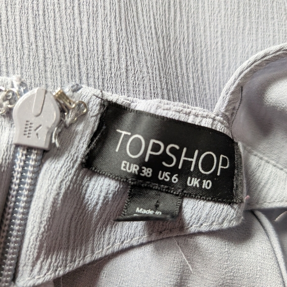 ⭐Topshop Gray Purple Cold Shoulder Midi Dress - Picture 7 of 8